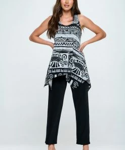 Jostar Online HIT Shark Bite Hem Tank-257HT-TXP1-W901 Tops