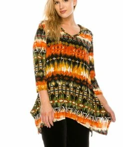 Jostar Women's Stretchy V-Neck Binding Top Quarter Sleeves Plus, 313BN-QXP-W174 Tops