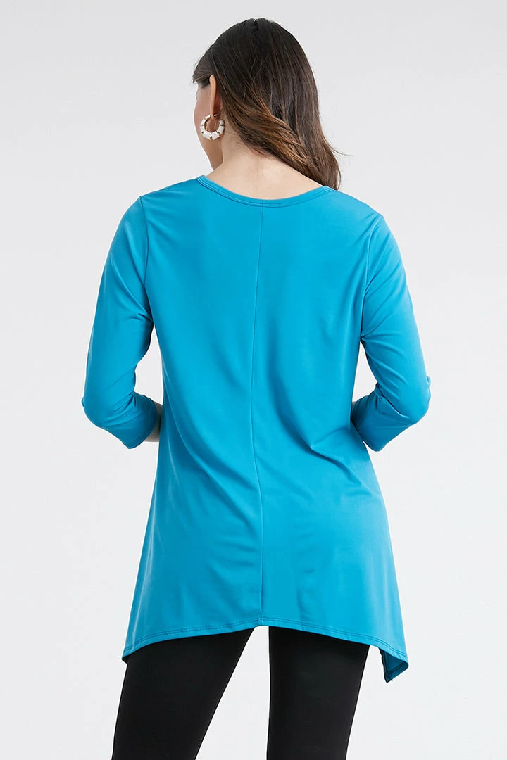 Tops Jostar Women's HIT V-Neck Quarter Sleeve Binding Top-313HT-QRS1