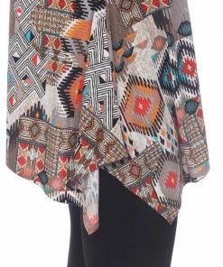 Quarter Sleeves Jostar Women's HIT V-Neck Binding Top Half Sleeve Print-313HT-QRP1-W264