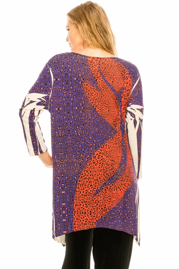 Jostar Online Jostar Women's HIT V-Neck Binding Top 3/4 Sleeve Sublimation Plus, 313HT-QXU1-R-U174