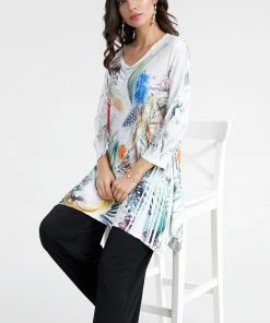 Jostar Women's HIT V-Neck Binding Top 3/4 Sleeve Sublimation Plus, 313HT-QXU-R-U181