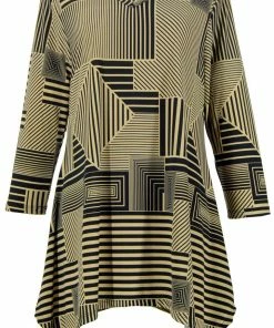 Jostar Women's HIT V-Neck Binding Top Half Sleeve Print-313HT-QRP1-W911 Tops