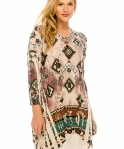 Jostar Women's HIT V-Neck Binding Top 3/4 Sleeve Sublimation Rhinestones, 313HT-QU-R-U176