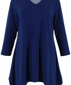 Jostar Women's HIT V-Neck Binding Top Half Sleeve Plus, 313HT-QX