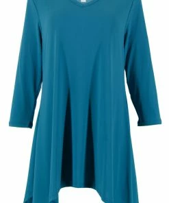 Jostar Women's HIT V-Neck Binding Top Half Sleeve Plus, 313HT-QX