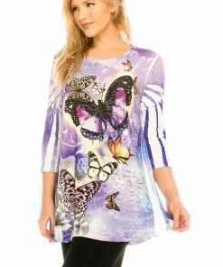 Jostar Tops HIT Bottom Layered Top 3/4 Sleeve Sublimation ,Plus Size-326HT-QXU1-R-U072