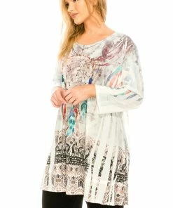 Jostar HIT Bottom Layered Top 3/4 Sleeve Sublimation ,Plus Size-326HT-QXU1-R-U175