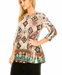 Jostar HIT Bottom Layered Top 3/4 Sleeve Sublimation ,Plus Size-326HT-QXU1-R-U176