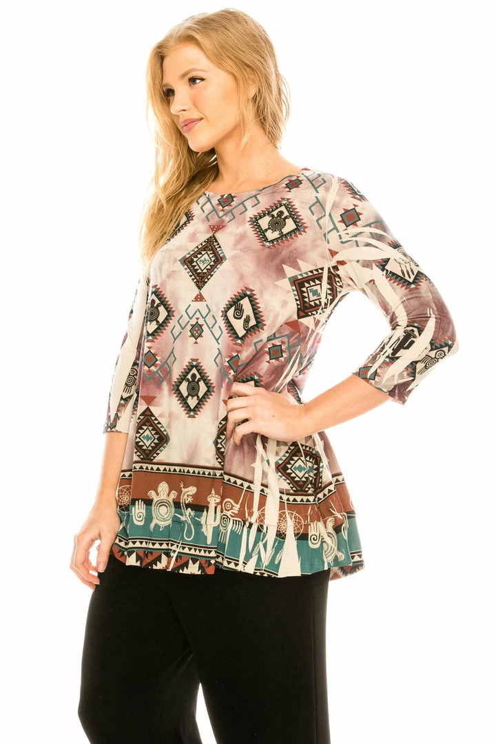 Jostar HIT Bottom Layered Top 3/4 Sleeve Sublimation ,Plus Size-326HT-QXU1-R-U176