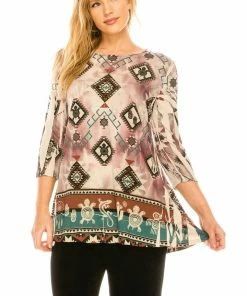 Jostar Women's Slub HIT Bottom Layered Top 3/4 Sleeve Sublimation Rhinestone-326HT-QRU1-R-U176 Quarter Sleeves