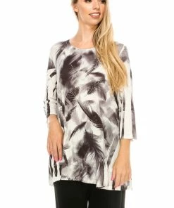 Jostar HIT Bottom Layered Top 3/4 Sleeve Sublimation ,Plus Size-326HT-QXU1-R-U177
