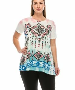 Tops Jostar Women's HIT Slub Bottom Layered Top Short Sleeve Sublimation Rhinestone- 326HT-SRU1-R-U132