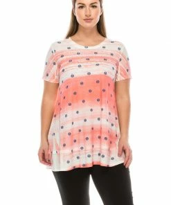 Jostar Women's HIT Slub Bottom Layered Top Short Sleeve Sublimation Rhinestone, 326HT-SU-R-U135 Tops