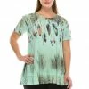 Jostar Women's HIT Slub Bottom Layered Top Short Sleeve Sublimation Rhinestone-326HT-SRU1-R-U156 Tops