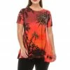 Jostar Women's HIT Slub Bottom Layered Top Short Sleeve Sublimation Rhinestone-326HT-SRU1-R-U714