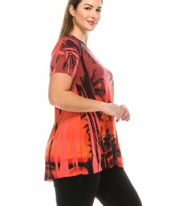 Jostar Women's HIT Slub Bottom Layered Top Short Sleeve Sublimation Rhinestone-326HT-SRU1-R-U714