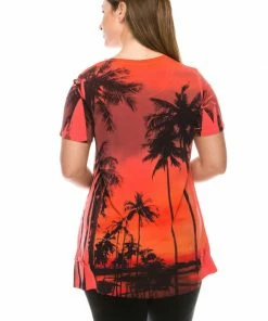 Jostar Women's HIT Slub Bottom Layered Top Short Sleeve Sublimation Rhinestone-326HT-SRU1-R-U714