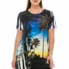 Jostar Women's HIT Slub Bottom Layered Top Short Sleeve Sublimation Rhinestone-326HT-SRU1-R-U714