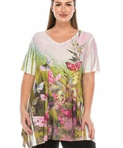 Jostar Women's HIT V-Neck Straight Bottom Top Short Sleeve Sublimation-343HT-SRU1-R-U160