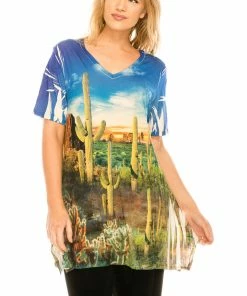 Jostar Women's HIT V-Neck Straight Bottom Top Short Sleeve Sublimation Plus, 343HT-SXU-R-U170 Tops