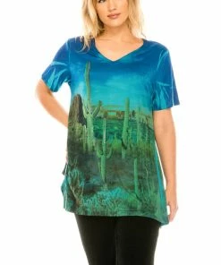 Jostar Women's HIT V-Neck Straight Bottom Top Short Sleeve Sublimation Plus, 343HT-SXU-R-U170 Tops