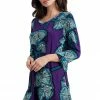 Jostar Women's Stretchy Merrow Top 3/4 Sleeve Print Plus, 158BN-QXP-W076