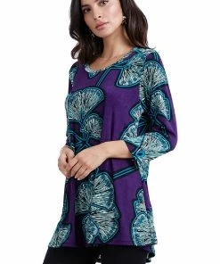 Jostar Women's Stretchy Merrow Top 3/4 Sleeve Print Plus, 158BN-QXP-W076