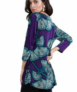 Jostar Women's Stretchy Merrow Top 3/4 Sleeve Print Plus, 158BN-QXP-W076