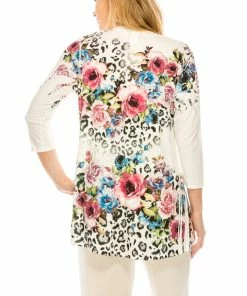 Jostar Women's HIT V-Nk Binding Tunic Top Quarter Sleeve Sublimation Plus, 347HT-QXU-R-U182 Plus Size