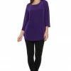 Jostar Women's Non Iron Rounded Bottom Tunic Top-346AY-QRS1