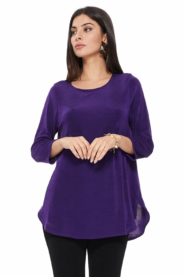 Jostar Women's Non Iron Rounded Bottom Tunic Top-346AY-QRS1