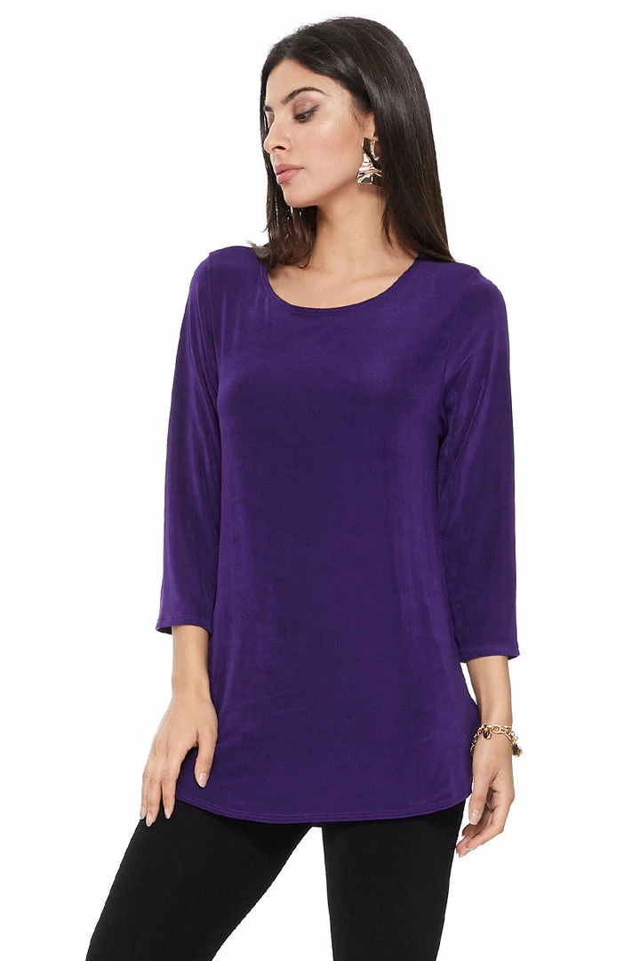 Jostar Women's Non Iron Rounded Bottom Tunic Top-346AY-QRS1