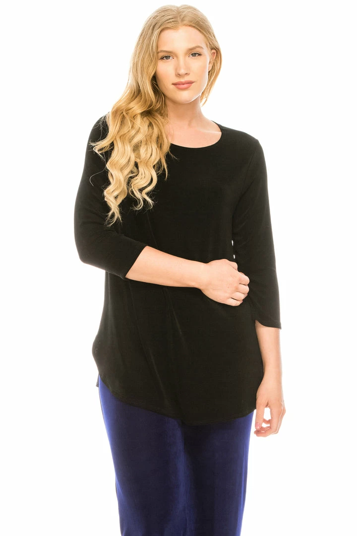Jostar Women's Non Iron Rounded Bottom Tunic Top-346AY-QRS1
