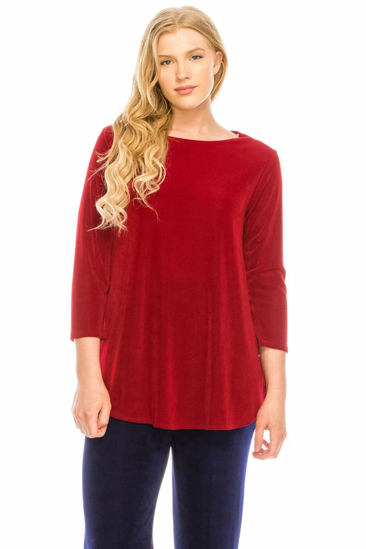 Jostar Women's Non Iron Rounded Bottom Tunic Top-346AY-QRS1