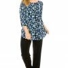 Jostar Women's Stretchy Rounded Bottom Tunic Top Quarter Sleeve Print-346BN-QRP1-W196