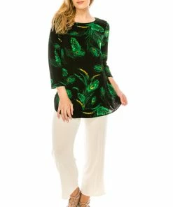 Jostar Women's Stretchy Rounded Bottom Tunic TopQuarter Sleeve Print Plus, 346BN-QXP-W024 Tops
