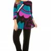 Jostar Women's Stretchy Rounded Bottom Tunic TopQuarter Sleeve Print Plus, 346BN-QXP-W077