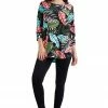 Tops Jostar Women's Stretchy Rounded Bottom Tunic TopQuarter Sleeve Print Plus, 346BN-QXP-W212