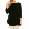 Jostar Women's Stretchy Rounded Bottom Tunic Top Quarter Sleeves Plus, 346BN-QX Plus Size
