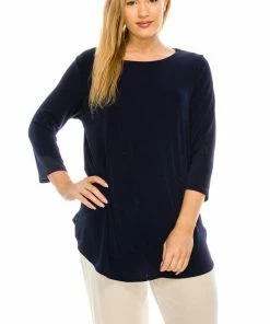 Jostar Women's Stretch Rounded Bottom Tunic Top-346BN-QRS1