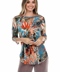 Jostar HF Rounded Bottom Tunic Top-346HF-QRP1-F026 Quarter Sleeves