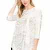 Jostar Quarter Sleeves HIT Rounded Bottom Tunic Top Quarter Sleeve Print-346HT-QRP1-F018