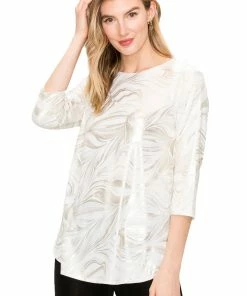 Jostar Quarter Sleeves HIT Rounded Bottom Tunic Top Quarter Sleeve Print-346HT-QRP1-F018