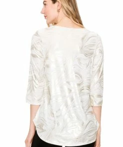 Jostar Quarter Sleeves HIT Rounded Bottom Tunic Top Quarter Sleeve Print-346HT-QRP1-F018