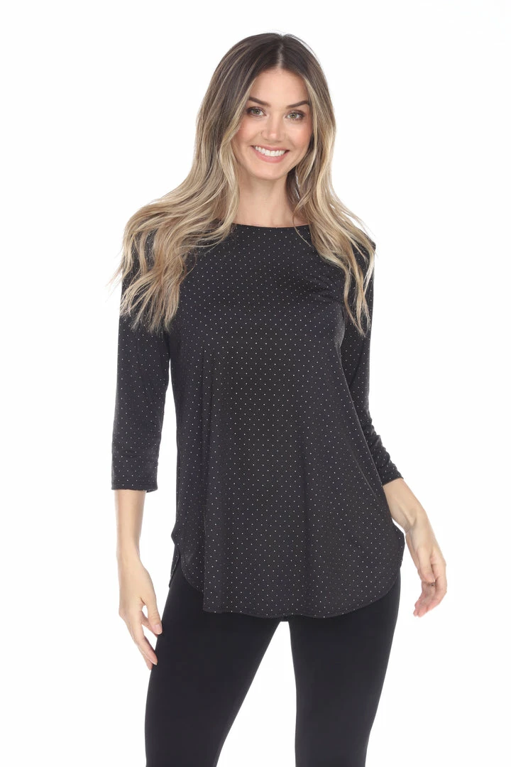 Jostar Quarter Sleeves HIT Rounded Bottom Tunic Top Quarter Sleeve Print-346HT-QRP1-G015