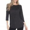 Jostar Quarter Sleeves HIT Rounded Bottom Tunic Top Quarter Sleeve Print-346HT-QRP1-G015