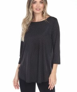 Jostar Quarter Sleeves HIT Rounded Bottom Tunic Top Quarter Sleeve Print-346HT-QRP1-G015