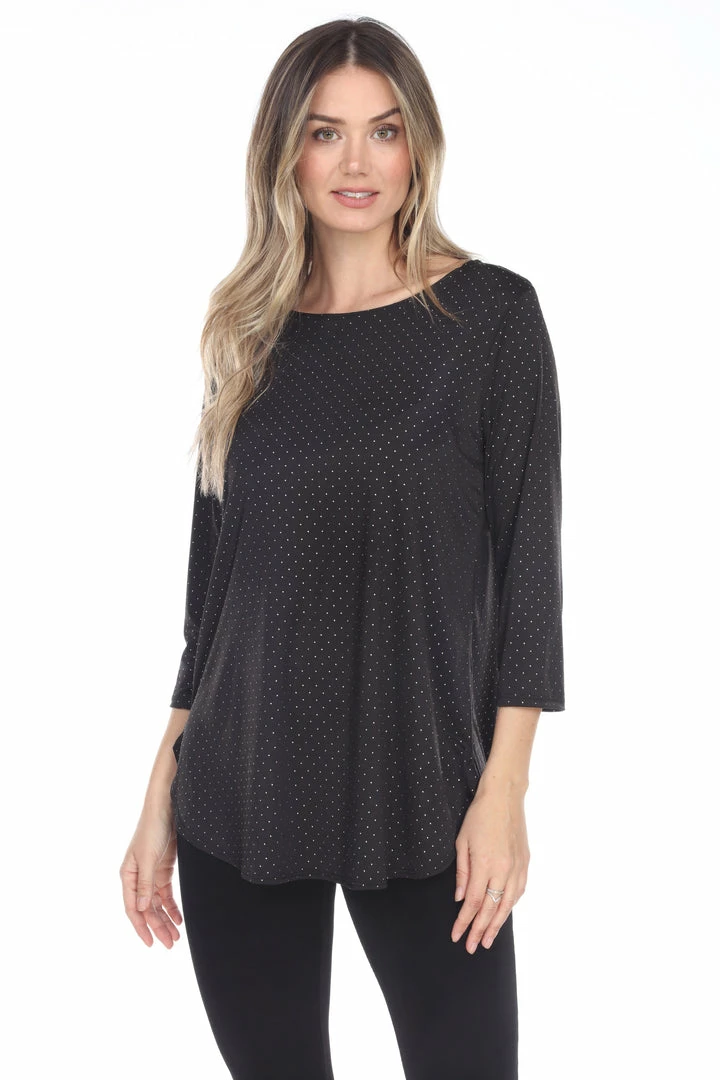 Jostar Quarter Sleeves HIT Rounded Bottom Tunic Top Quarter Sleeve Print-346HT-QRP1-G015
