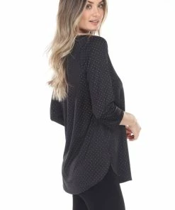 Jostar Quarter Sleeves HIT Rounded Bottom Tunic Top Quarter Sleeve Print-346HT-QRP1-G015